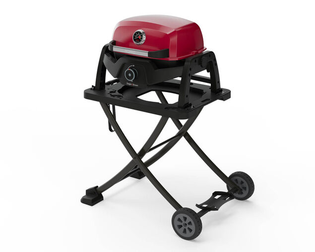 Ziggy Elite Nomad Single Burner Flame Failure BBQ plus Cart Bundle - Chilli Red