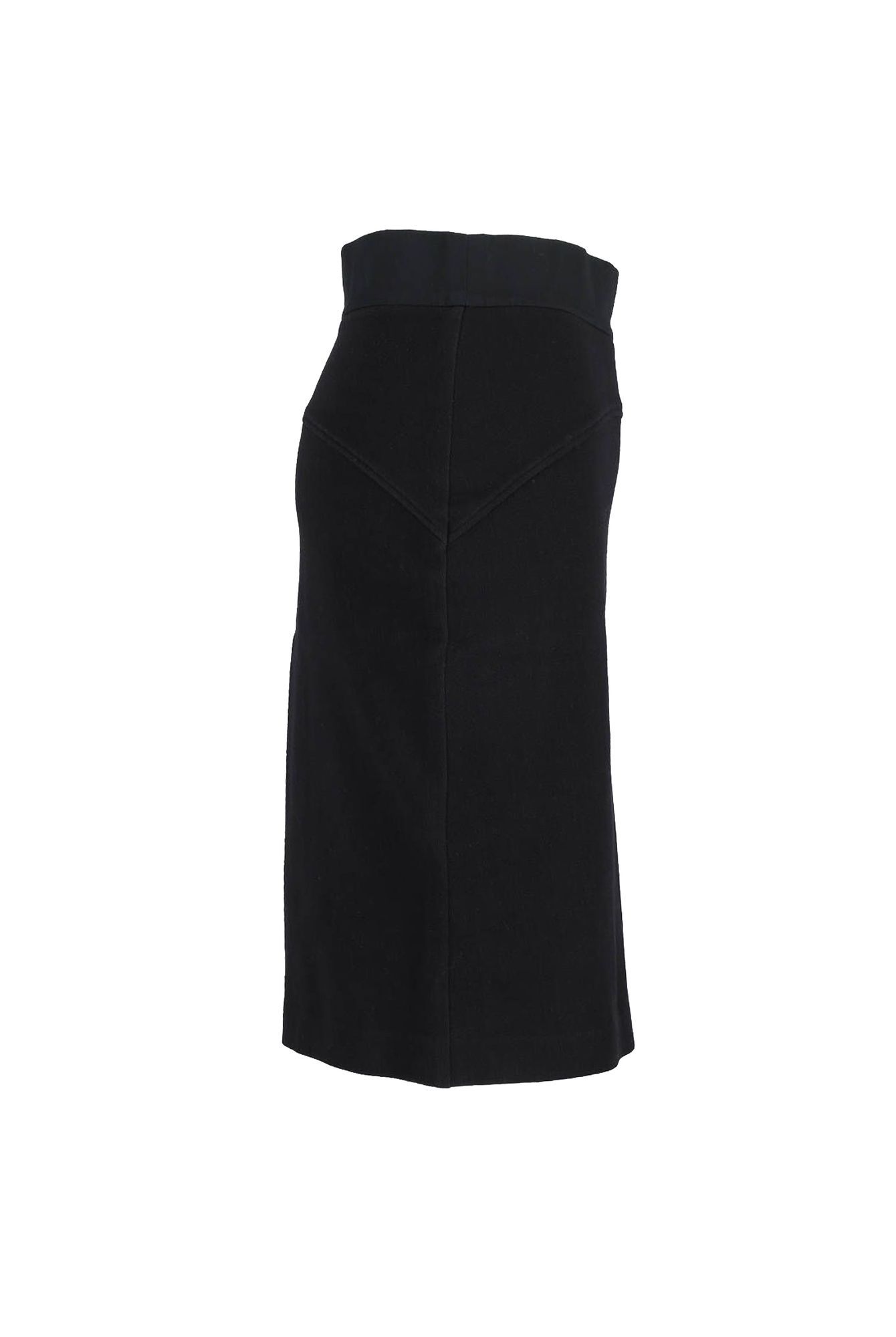 Diane Von Furstenberg Preloved Fitted Skirt in Black Cotton
