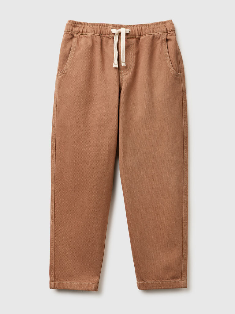 Cotton joggers with drawstring