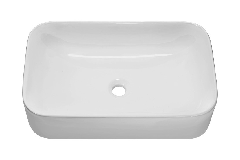 Umywalka nablatowa ceramiczna KATI60-SW Biały Połysk 61 cm