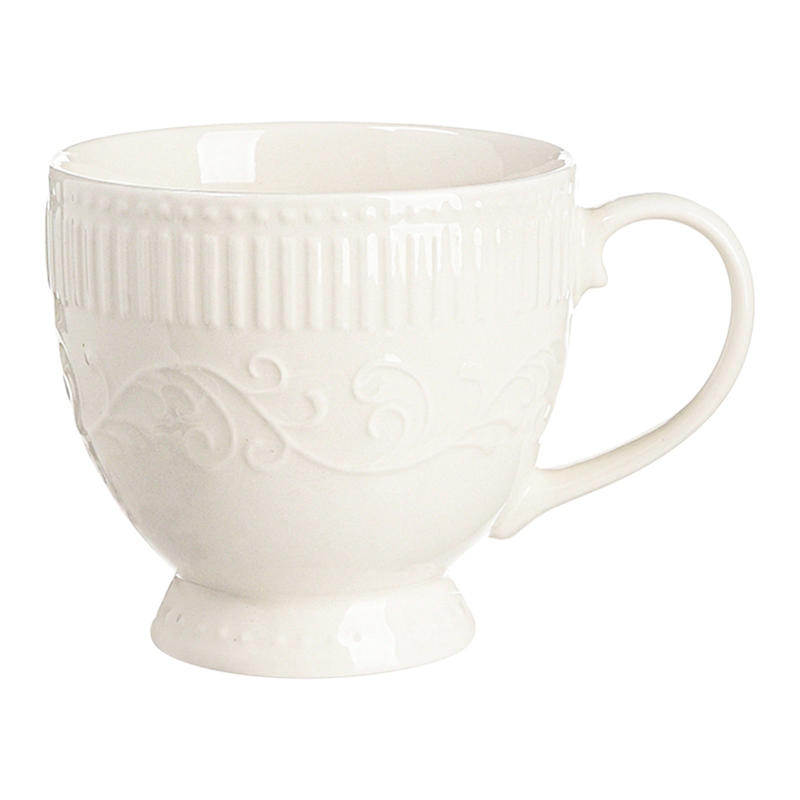 Jumbotasse Relief Floral Creme,B 135 x H 105 x T 115 mm