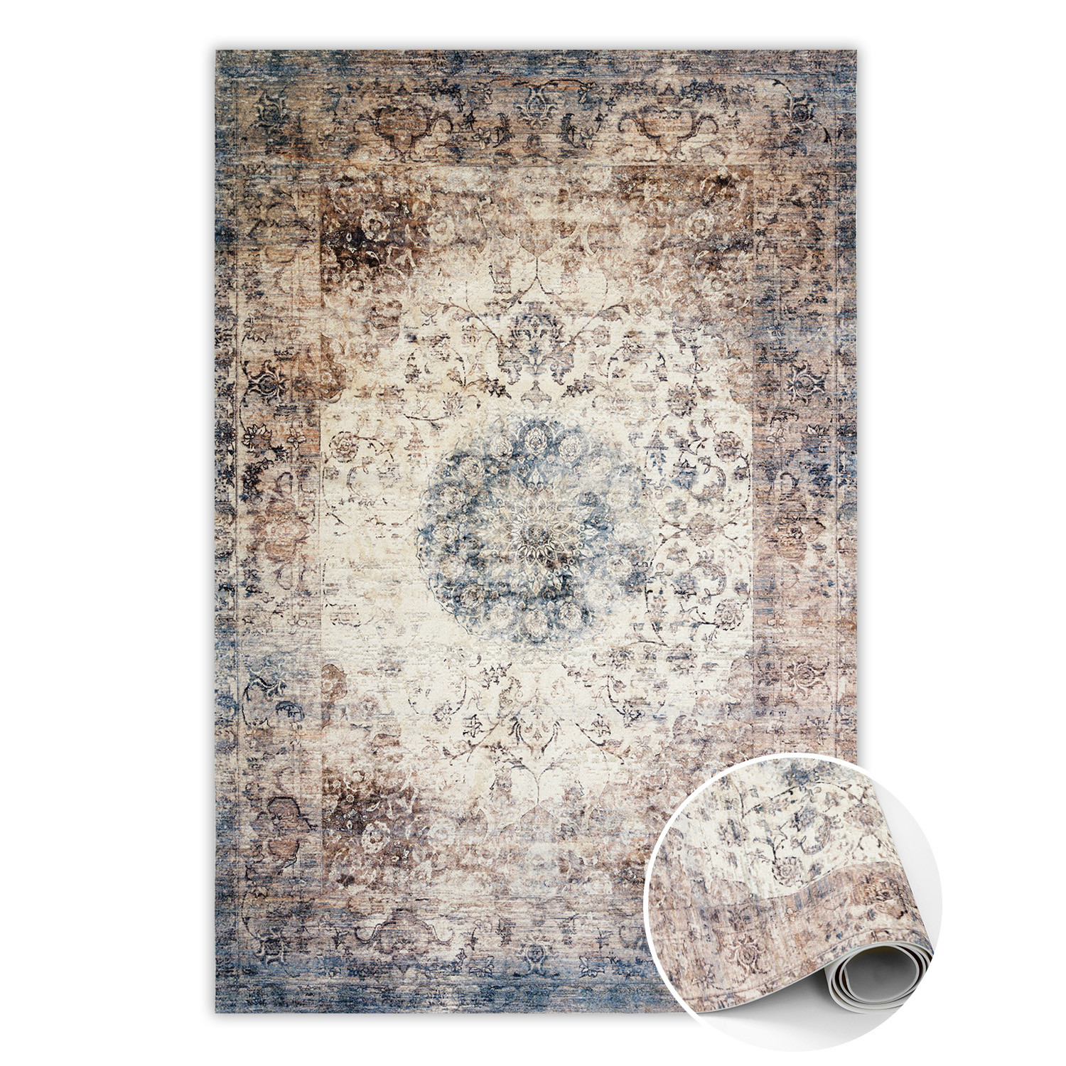 Modny dywan winylowy Perska geometria 60 x 90 cm