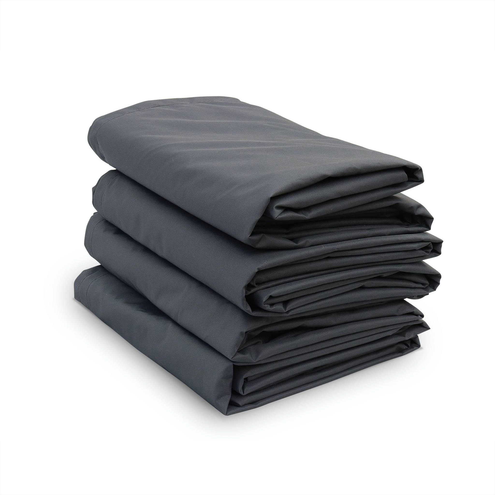 TRIPOLI / VERONA - Ensemble de housses de protection gris foncé pour salon de jardin