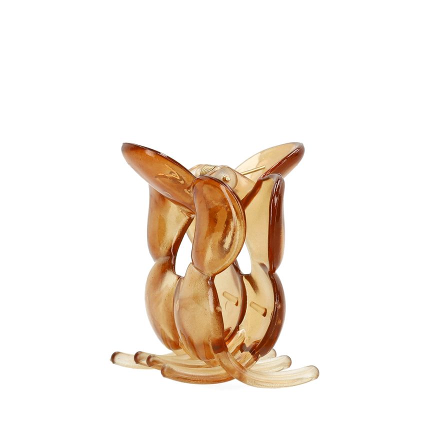 Manfield Bruine bloemen haarklem