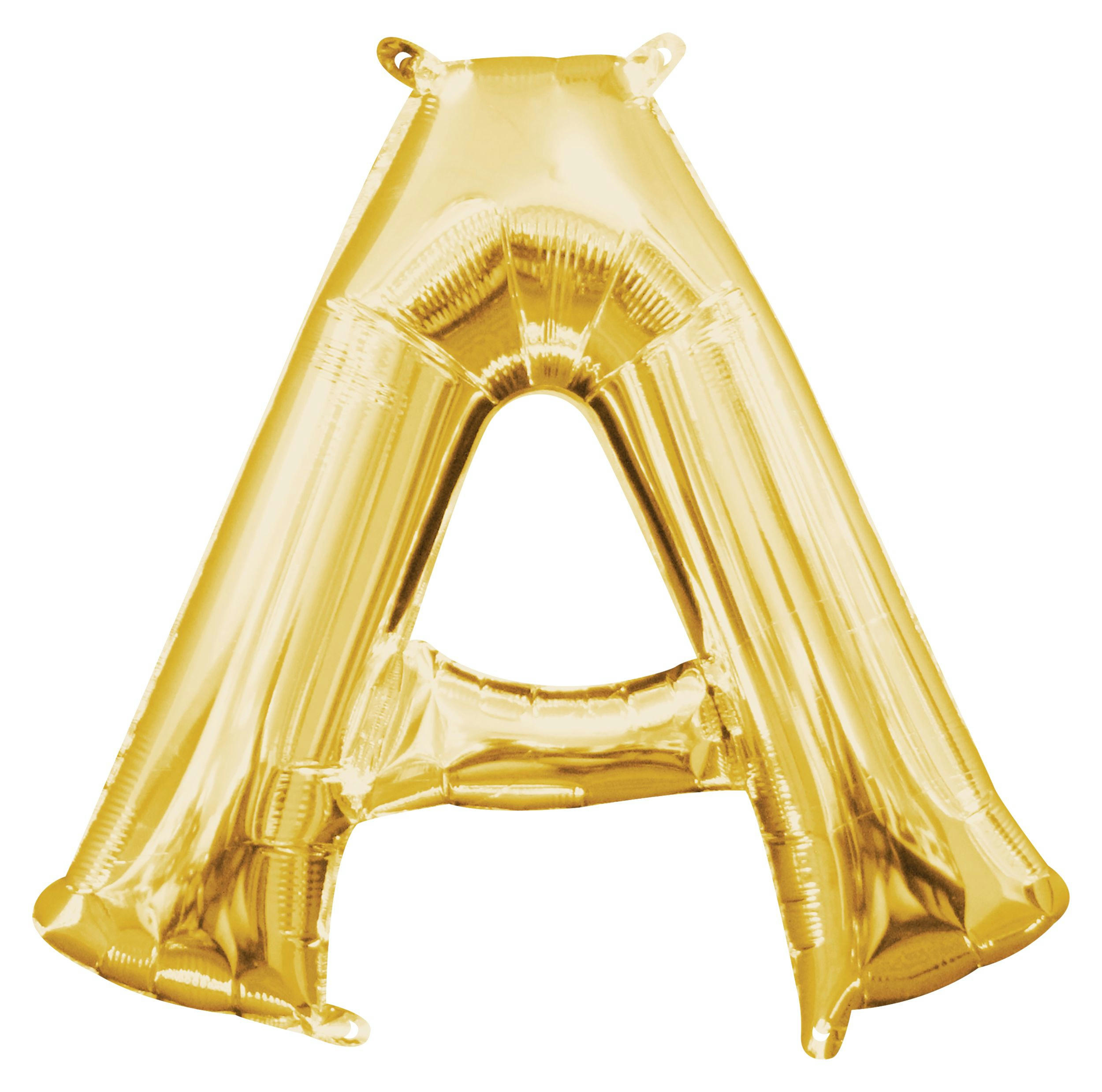 A-Z Letters Satin Foil Balloon, Gold, 13-in, Air-Filled for Birthday/Graduation/Baby Shower/Wedding