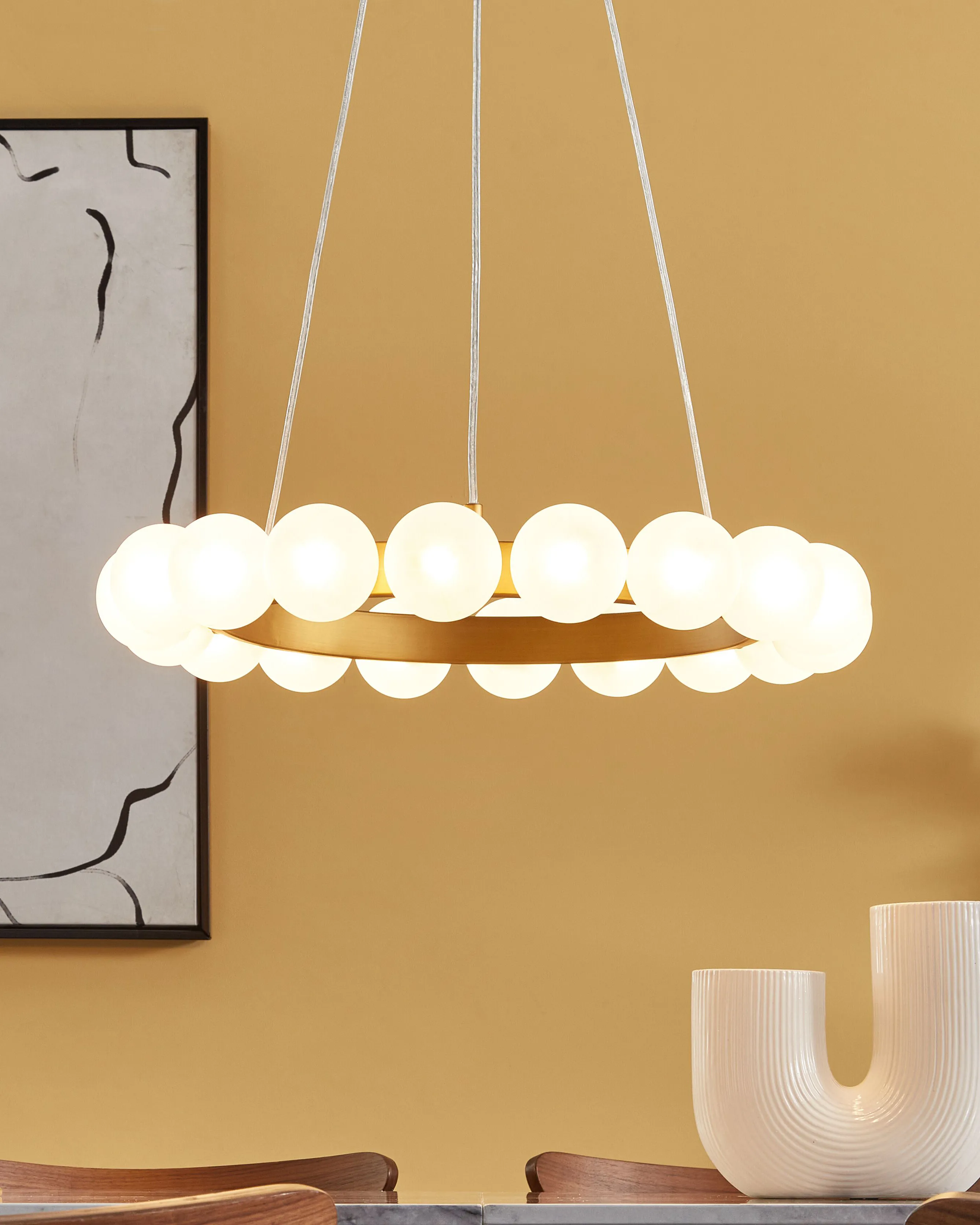 Pendant Lamp GEORGES Metal Gold