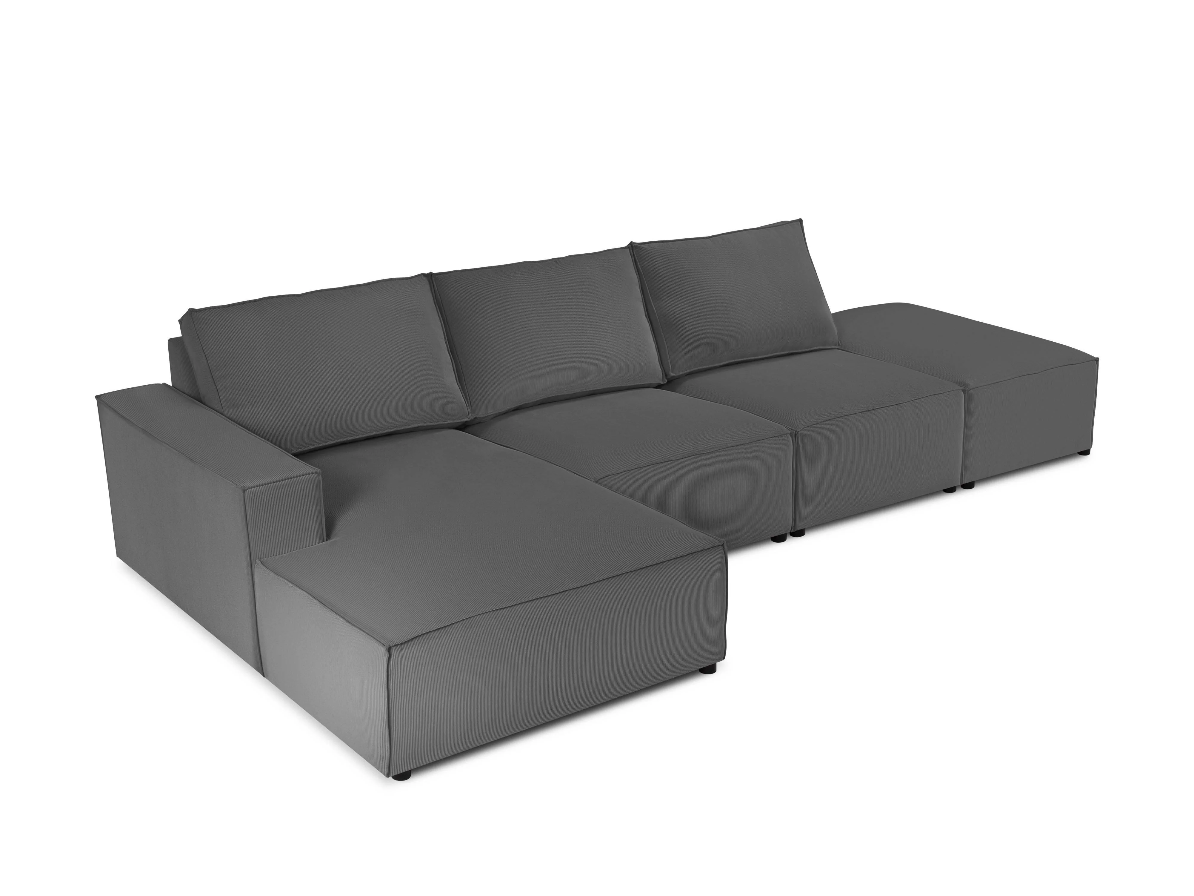 4.5-zitshoekbank Carlo links ribstof