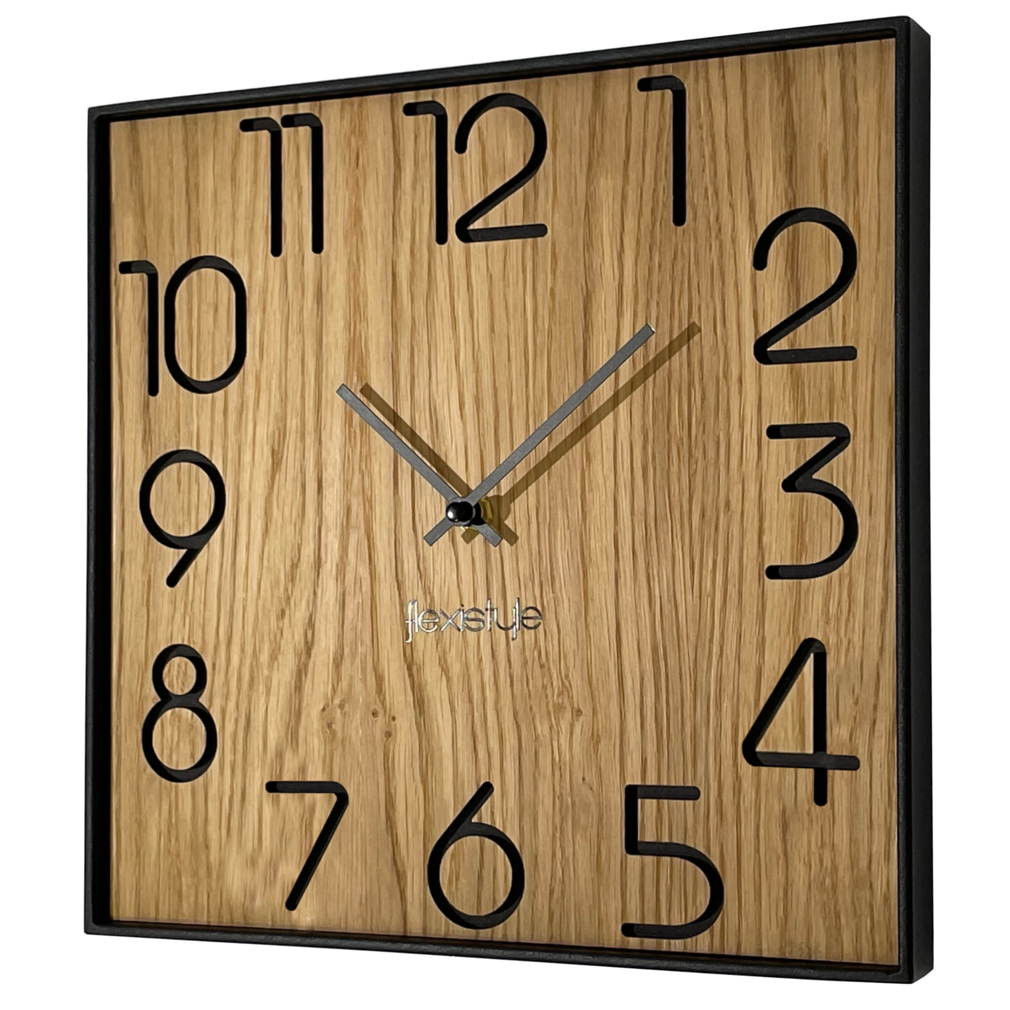 Zegar ścienny drewniany Wood Square 30cm