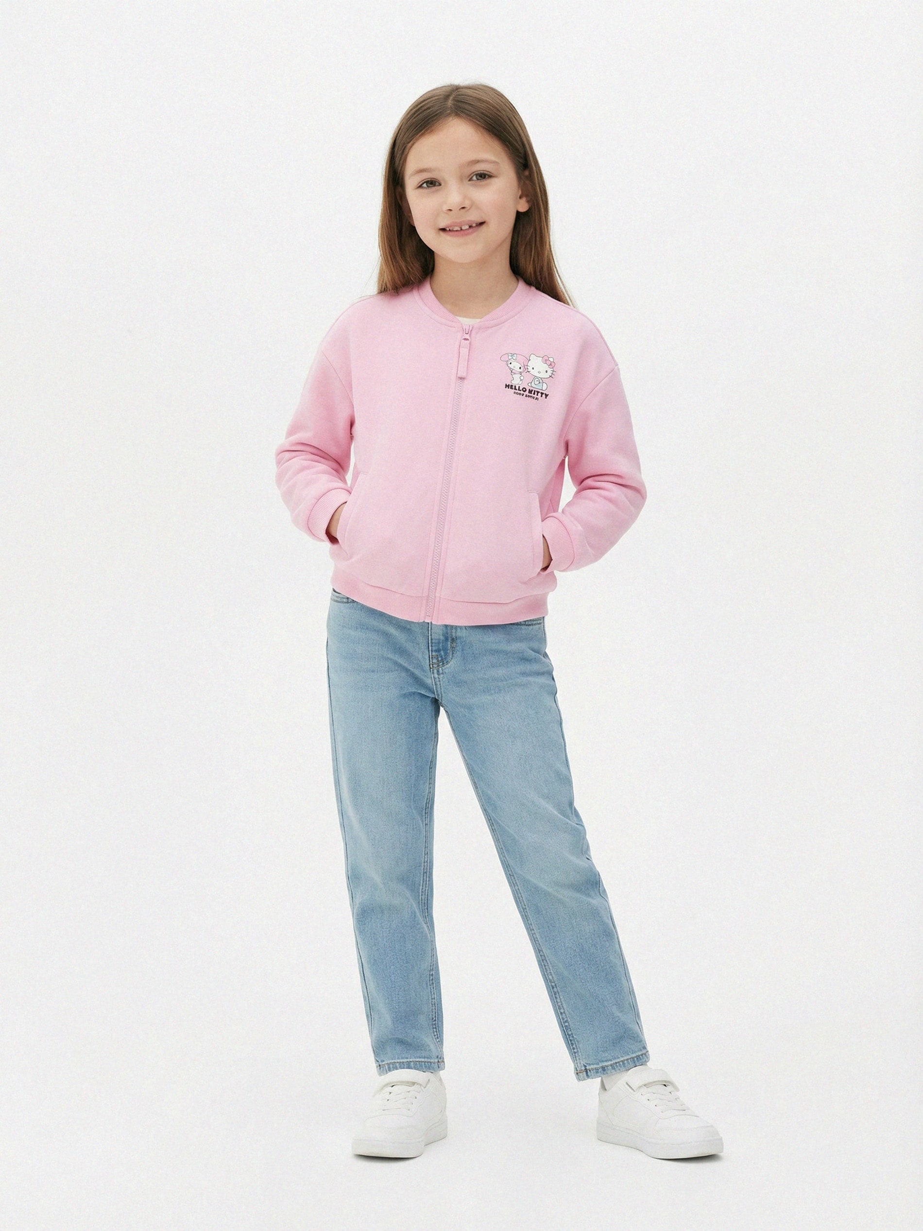 Bluza bomberka z nadrukiem na plecach Hello Kitty