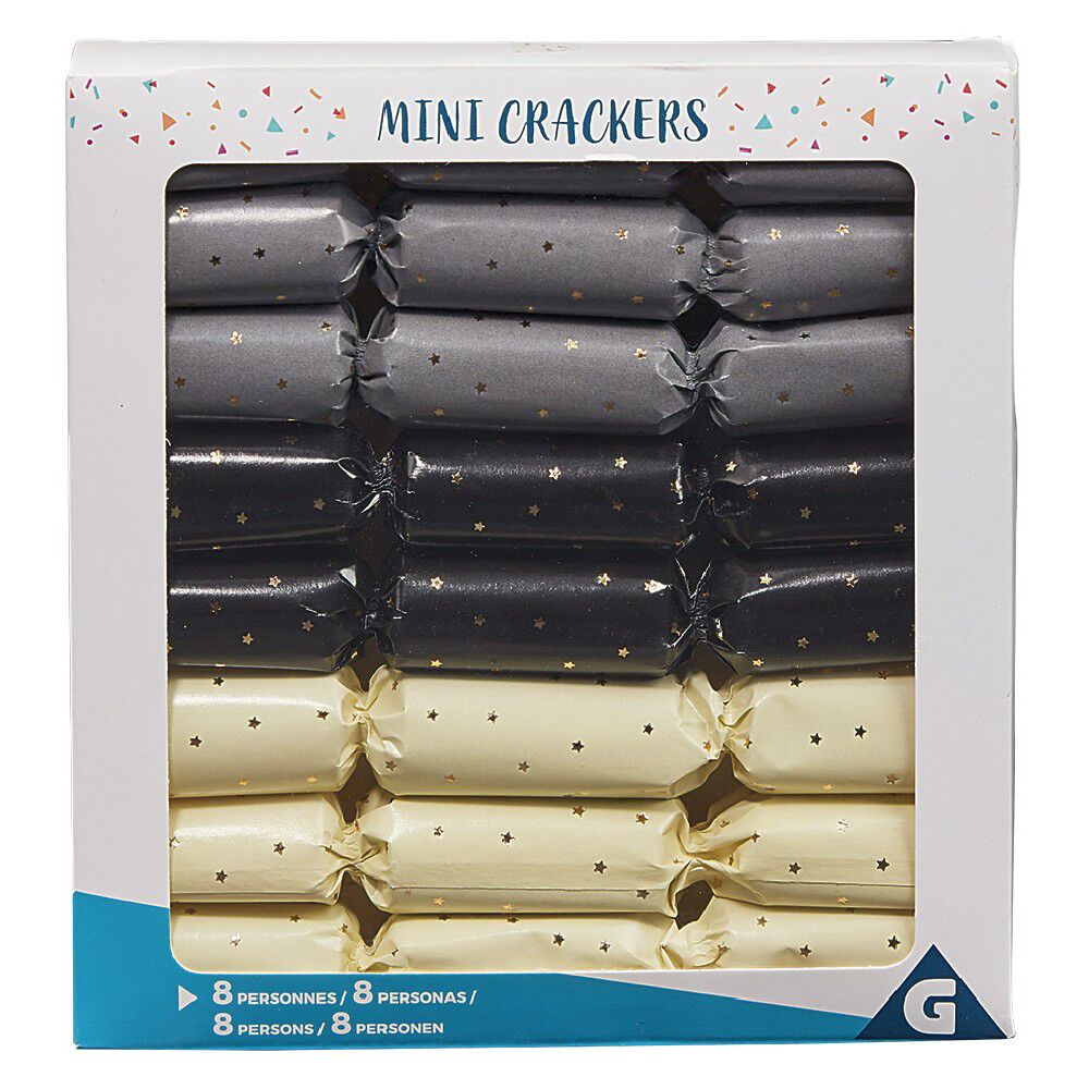 Minis crackers gris noirs crèmes x8
