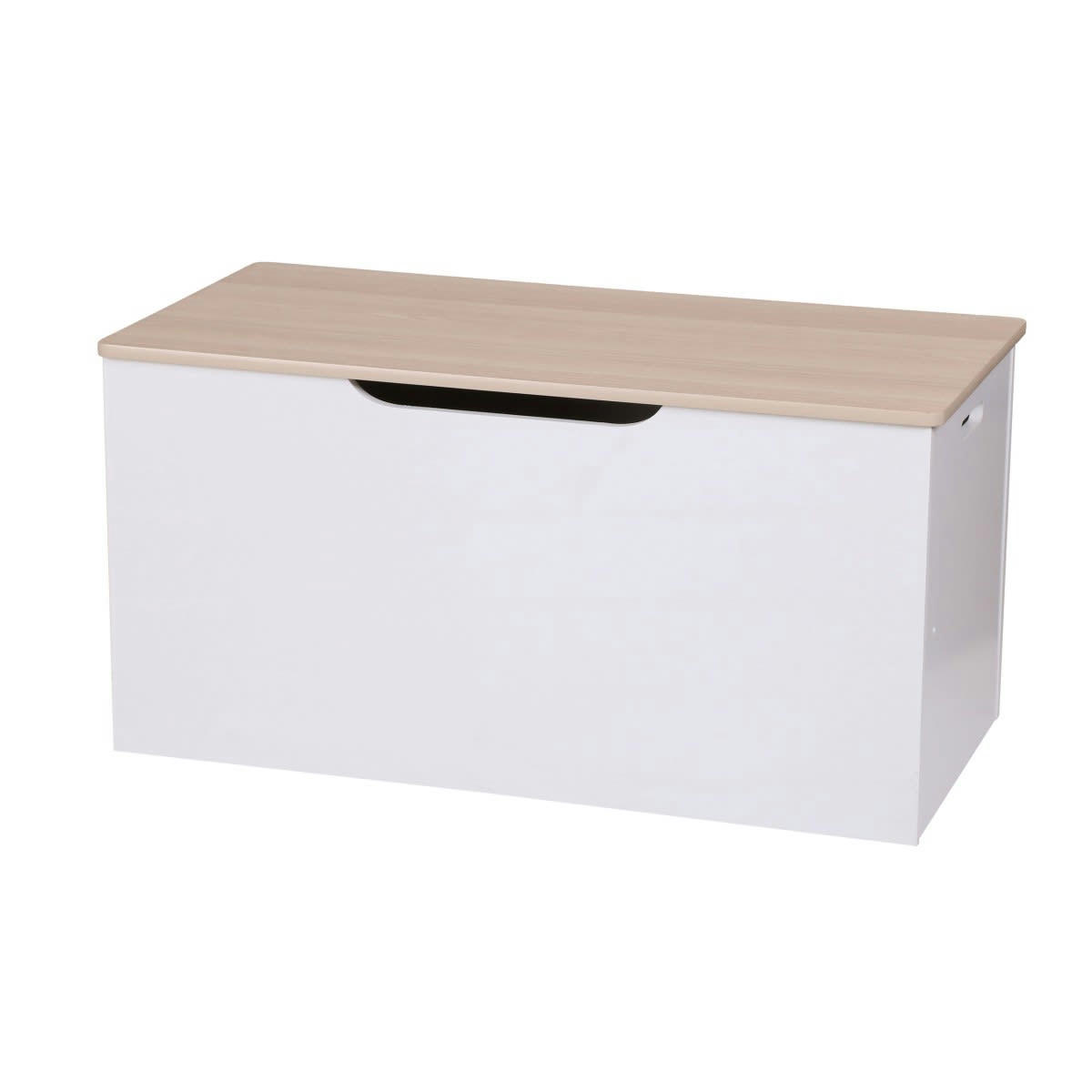 DREAM - Coffre à jouets en bois blanc 80x40x40cm