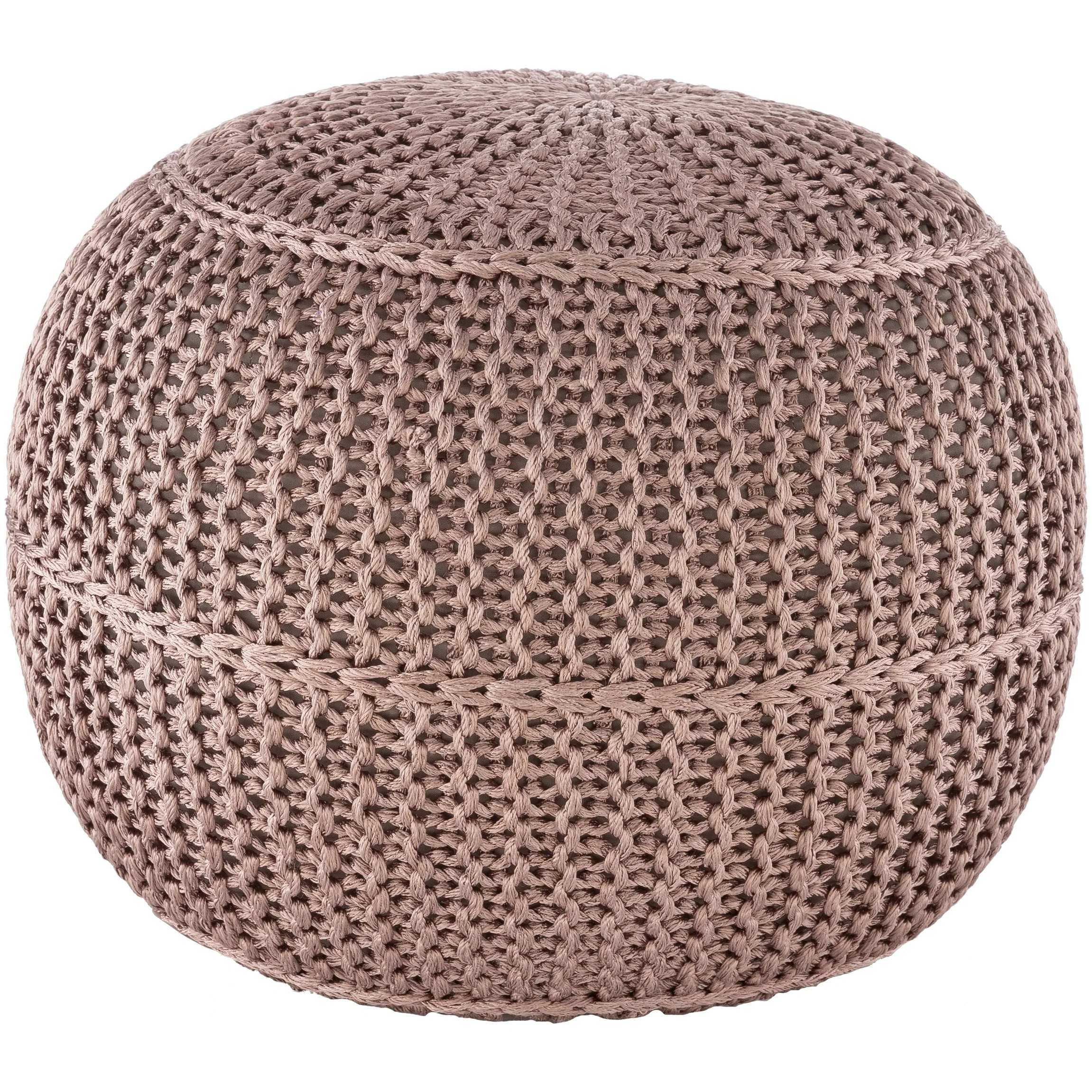 Artistic Weavers Cayson Indoor / Outdoor Knitted 20-inch Round Pouf