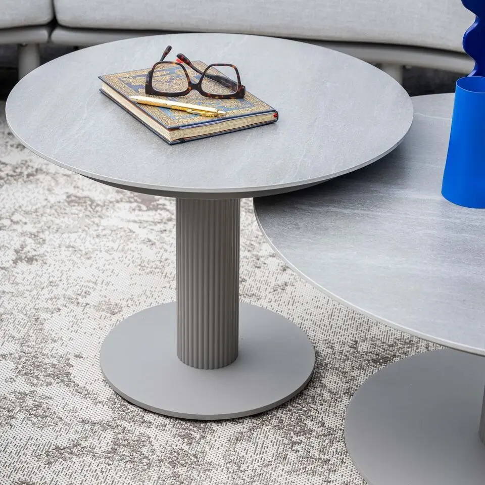 Nice lounge tuintafel - &Oslash;60xH45 cm - taupe