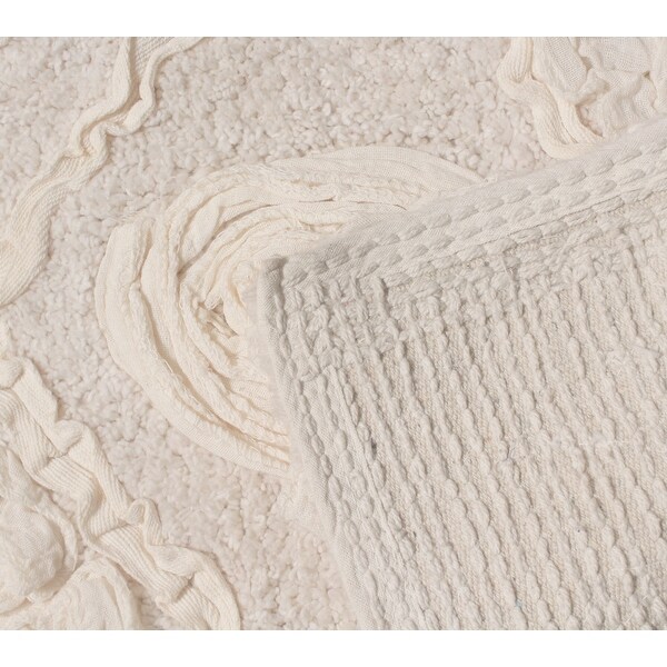 Home Weavers Modesto Collection Absorbent Cotton 3 Piece Set Machine Washable Bath Rug