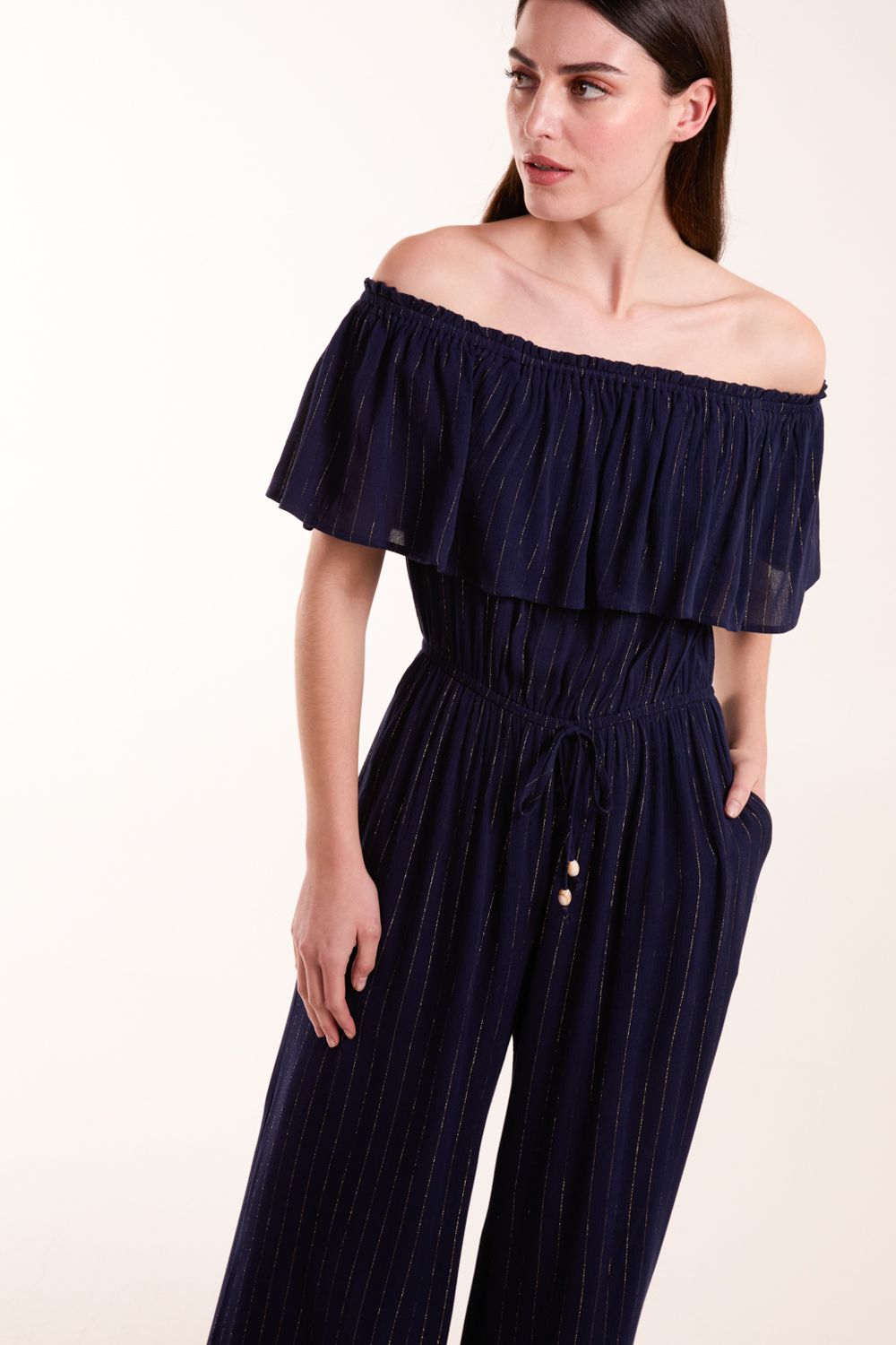 Blue Vanilla Bardot Jumpsuit
