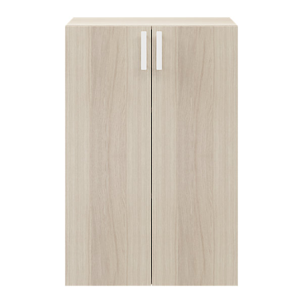 Meuble de rangement portes battantes effet chêne GoodHome Atomia H. 112,5 x L. 75 x P. 37 cm