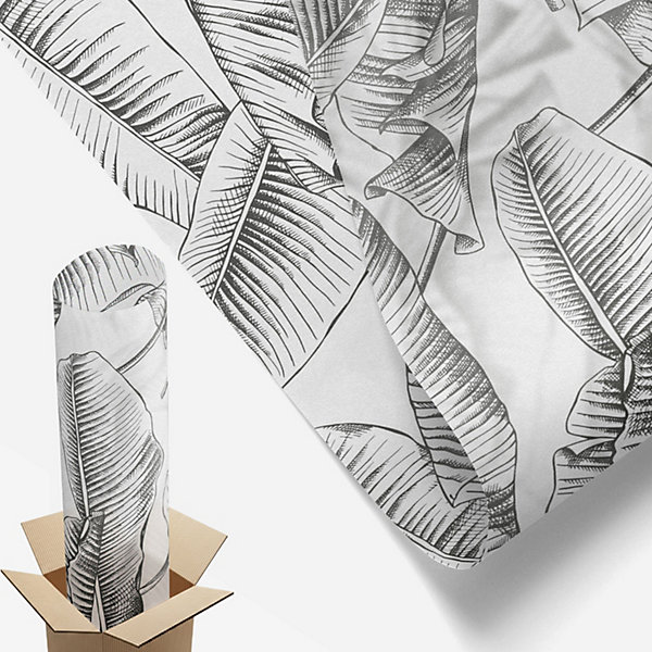 Film dépoli blanc adhésif Wallfluent 200x116 cm Protège efficacement l'intimité Feuilles Tropicales 1 rol.