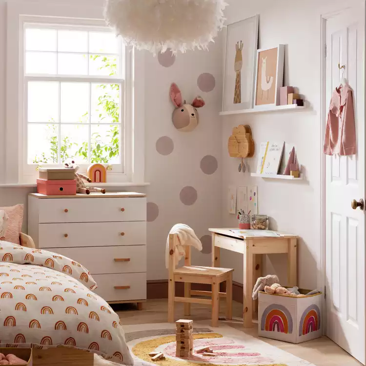 Habitat Melby 4 Drawer Chest - White and Acacia