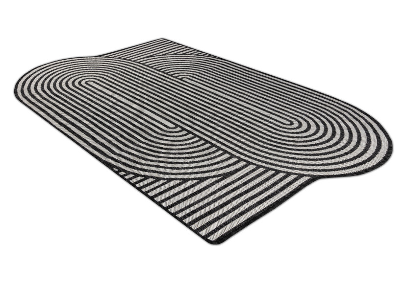 Dywan ORGANIC 2131 sizal Geometryczny beżowy / czarny - 120x170 cm