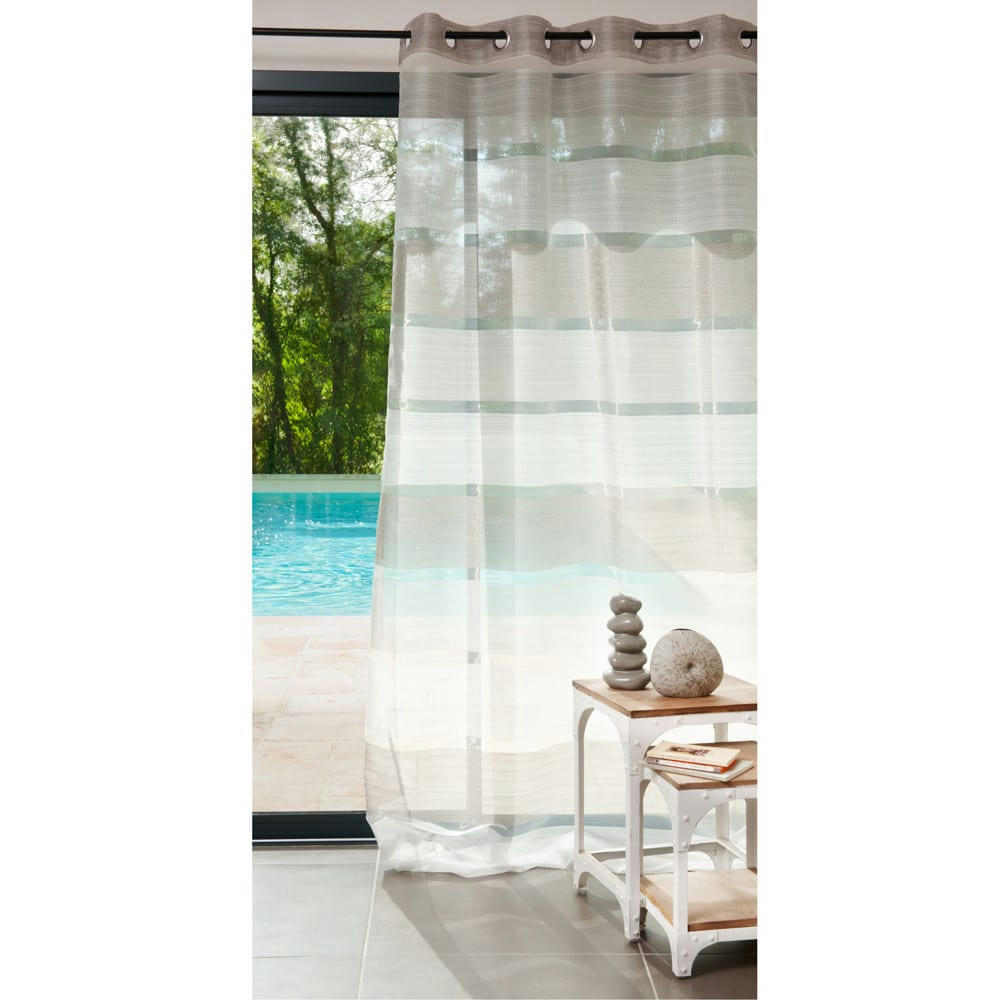 Intense - Rideau à œillets gris à l'unité 140x250