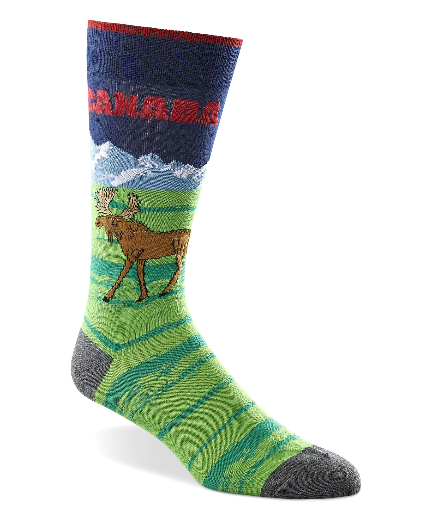 Denver Hayes Men's FRESHTECH® Novelty Canadiana Pattern Casual Crew Socks