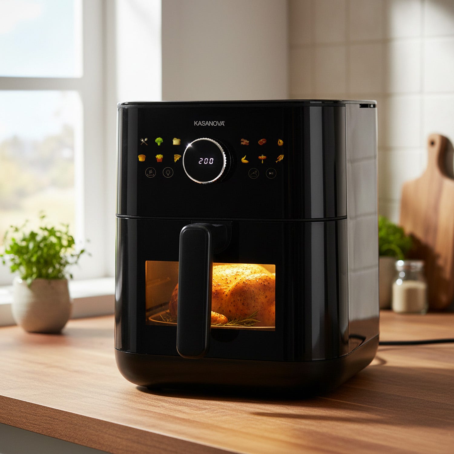 Friggitrice ad aria 6 L nera 1450 W