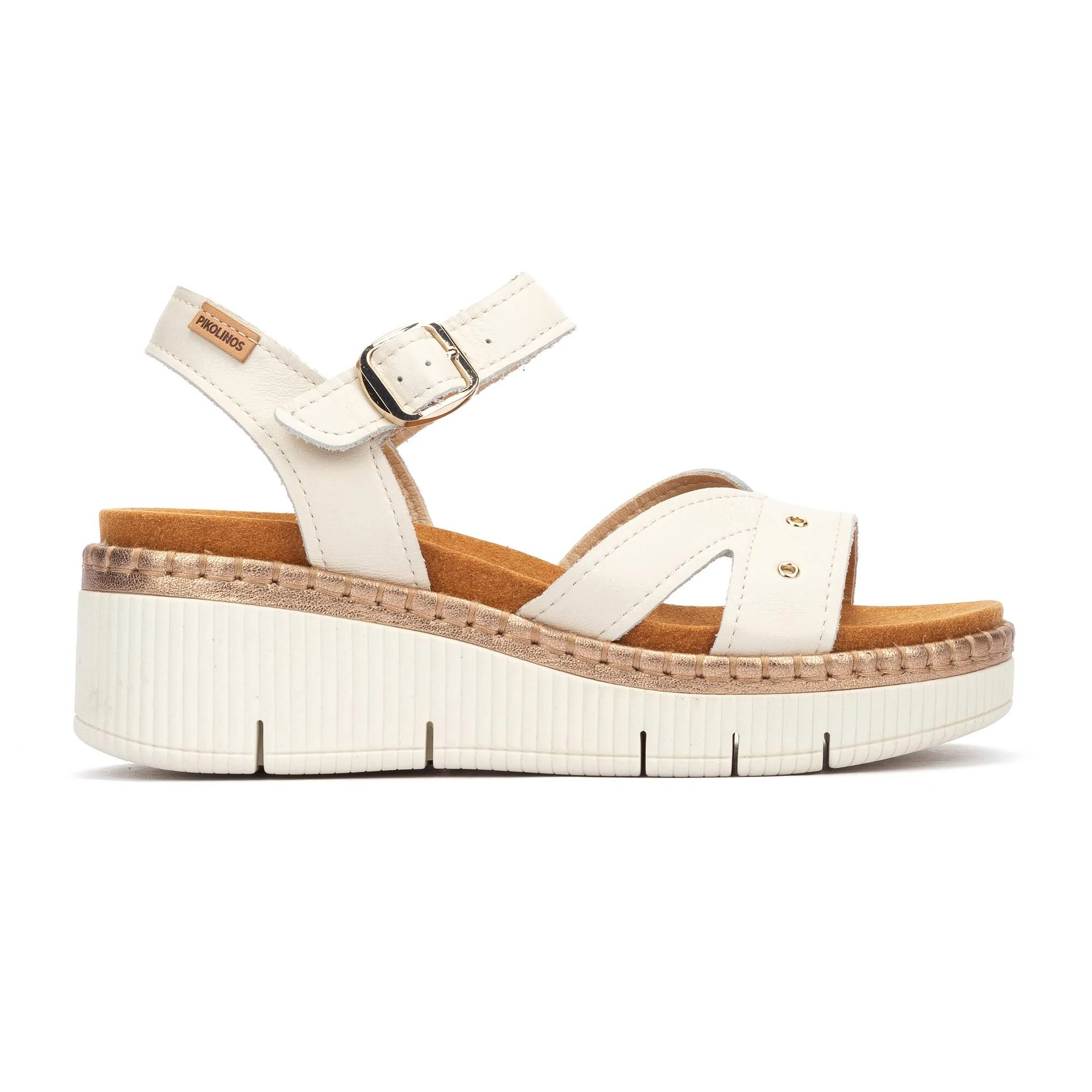 GOMERA - Sandalias de cuña con hebilla para mujer