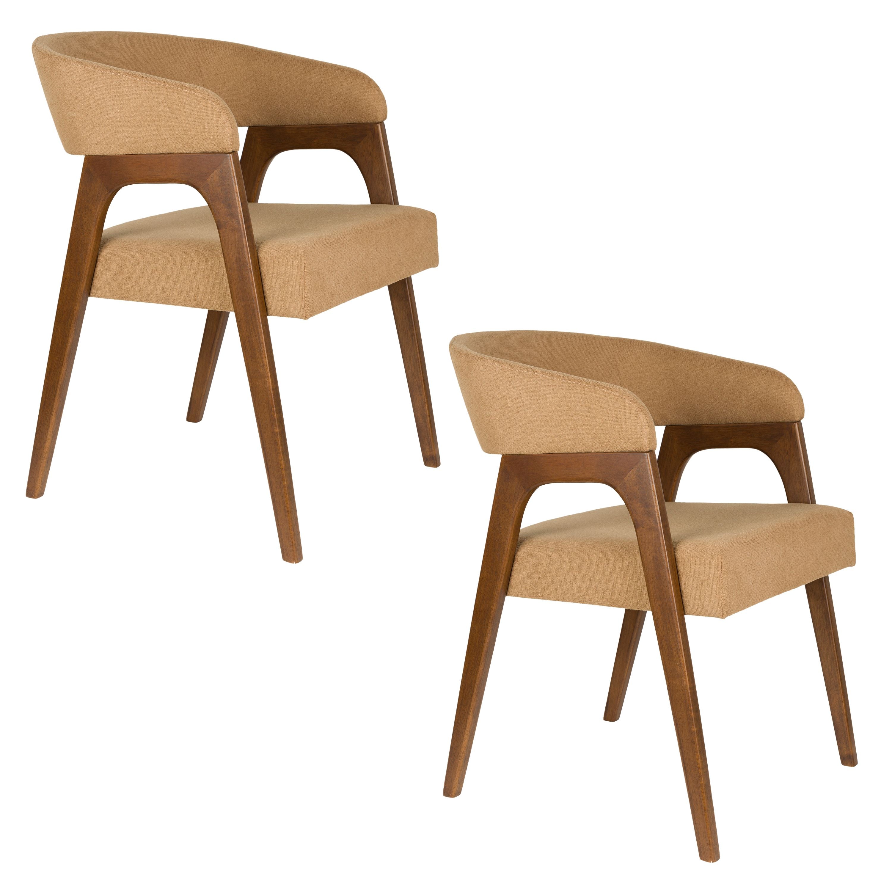 Dutchbone Adamello Eetkamertstoel Beige - Set van 2