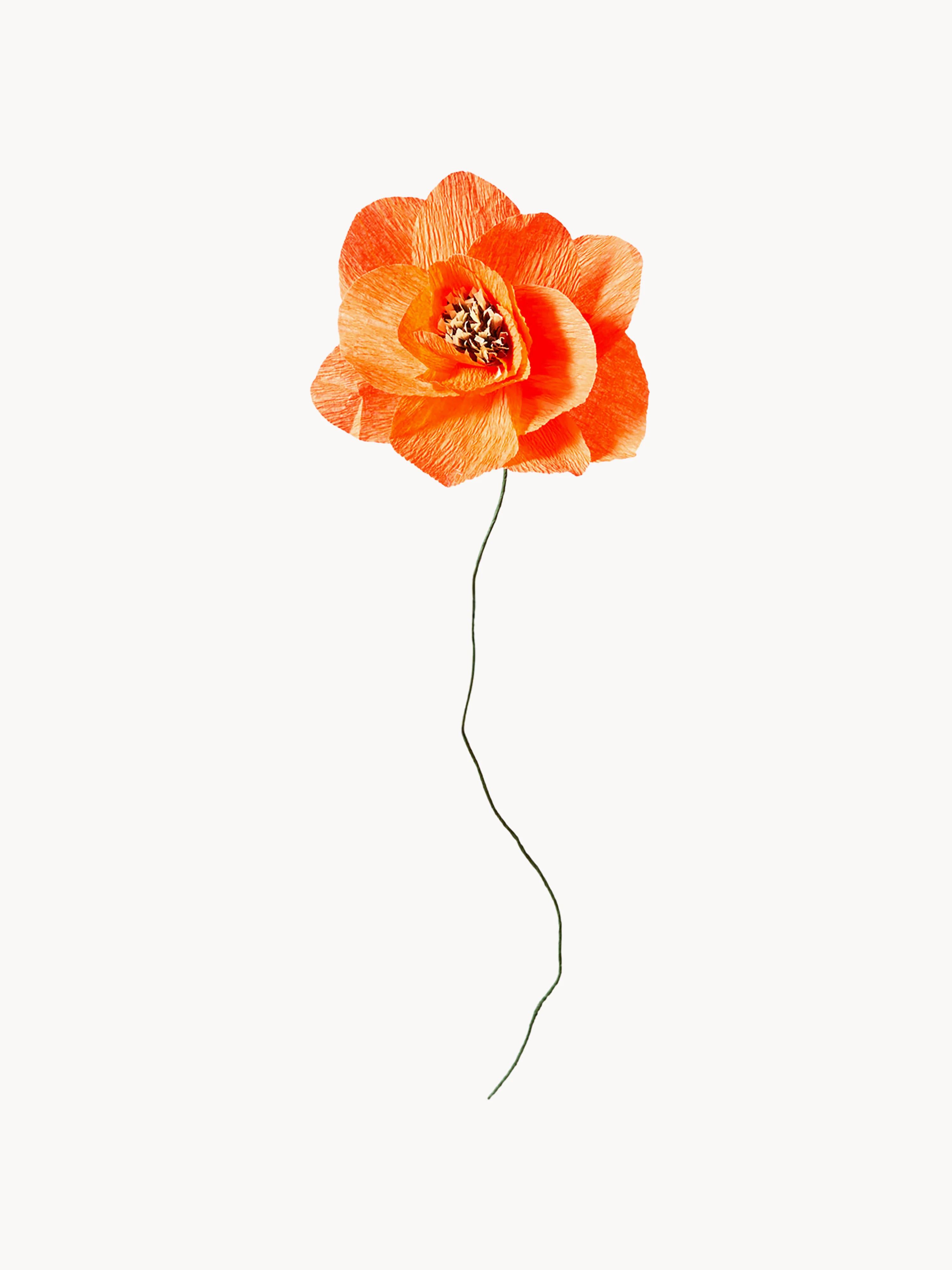 Handgefertigte Kunstblume Mohn