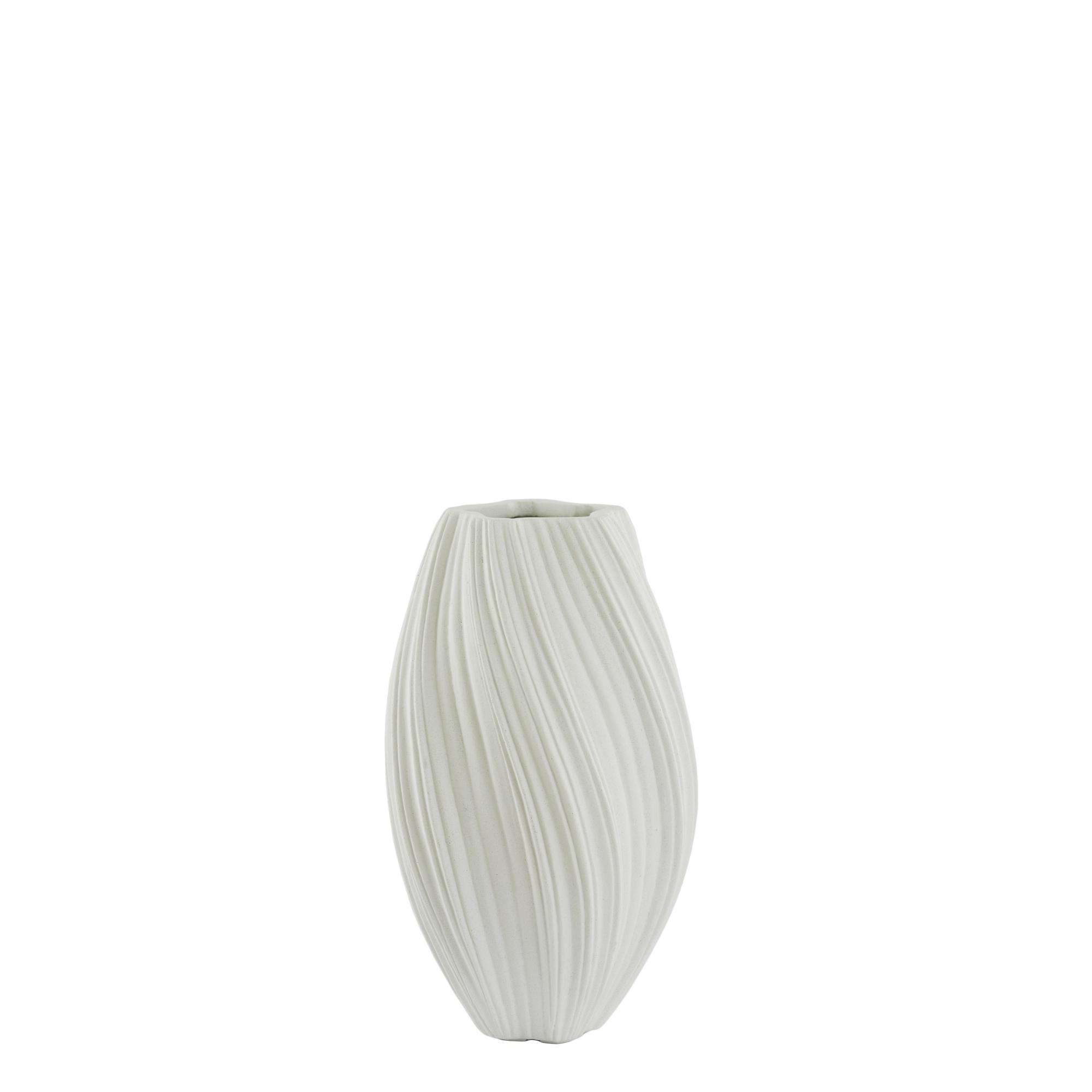 Light & Living vaas Yatung - wit - Ø30cm