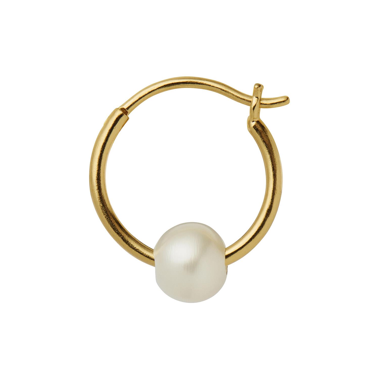 Big Pearl Berrie Hoop Single, gold