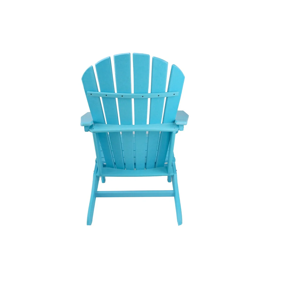 Outdoor Folding HDPE Resin Wood Adirondack Chair, Blue