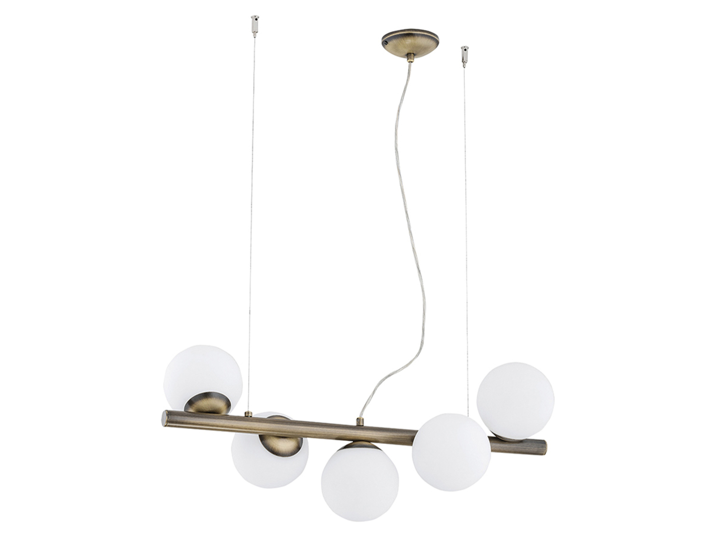 Lampa wisząca Osso 5-punktowa stalowa złota