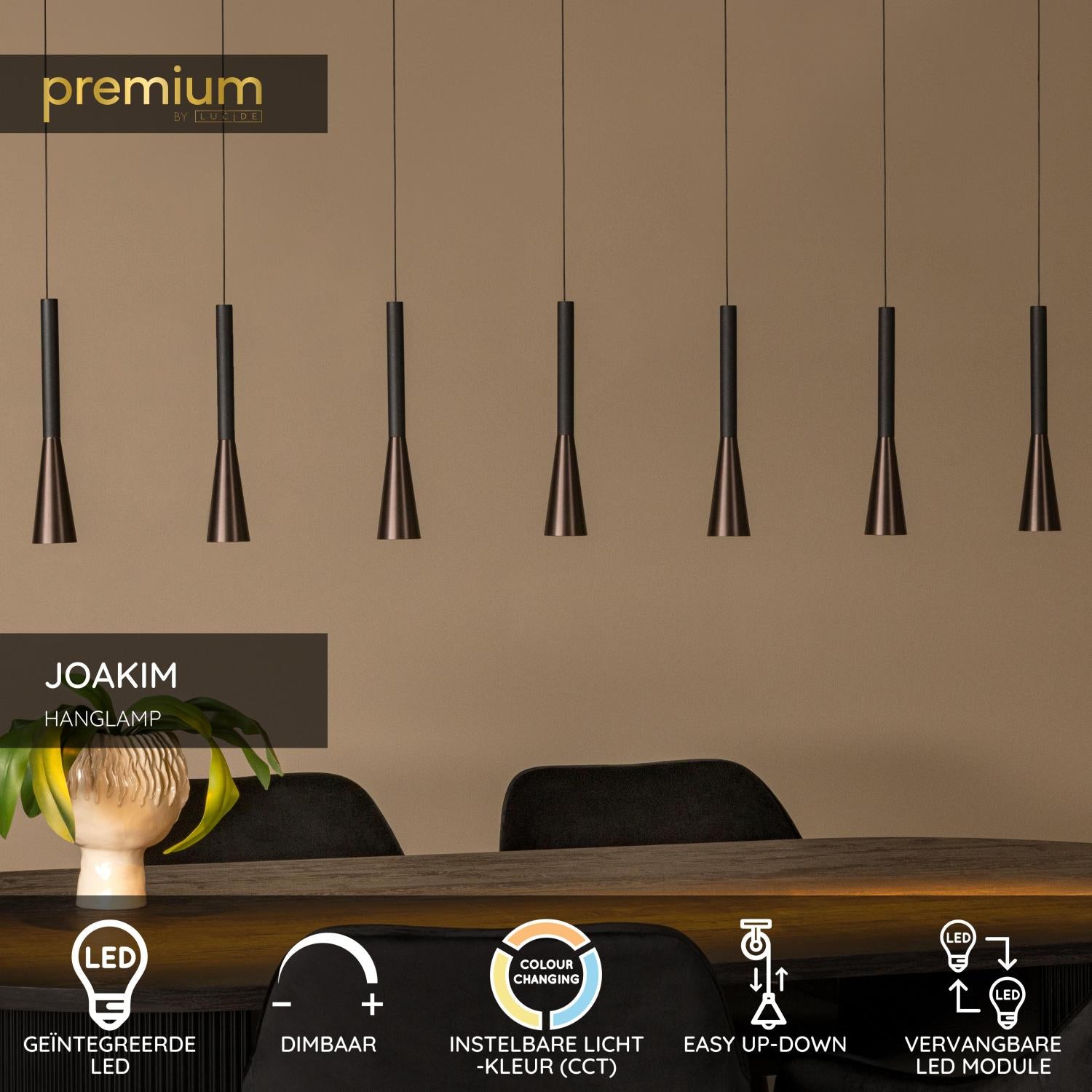 Lucide Premium JOAKIM Hanglamp - Koffie
