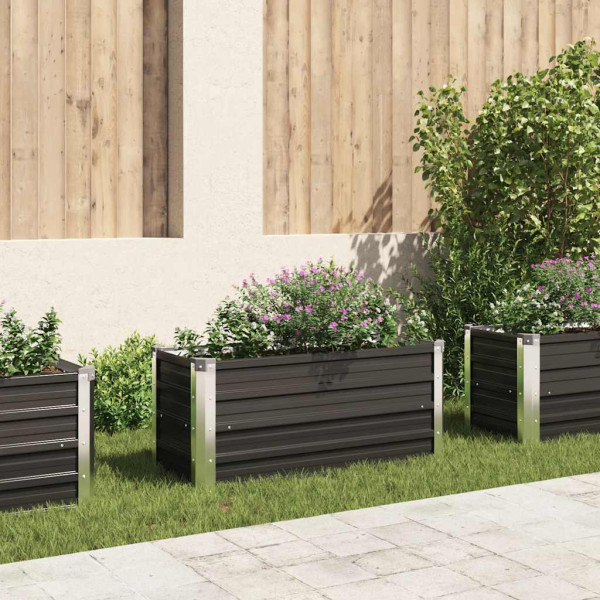 Donica Antracyt 100 x 40 x 45 cm Stal vidaXL
