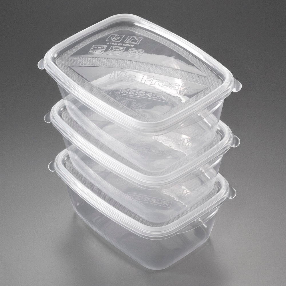 Conjunto de 3 caixas rectangulares 1,2l