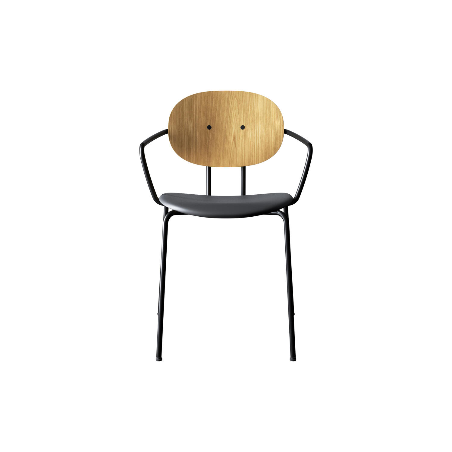 PIET HEIN Chair with Arms, olieret eg/Solid Black 509