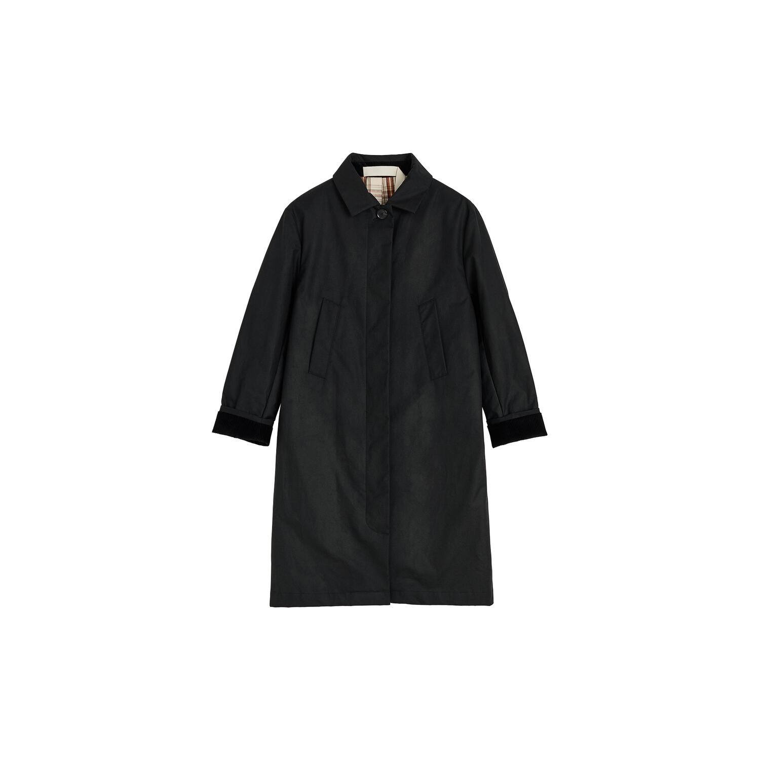 Noor Coat Oilskin, black