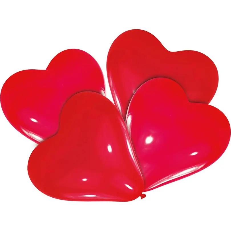 Party-Dekoration 4er-Set Herzluftballons