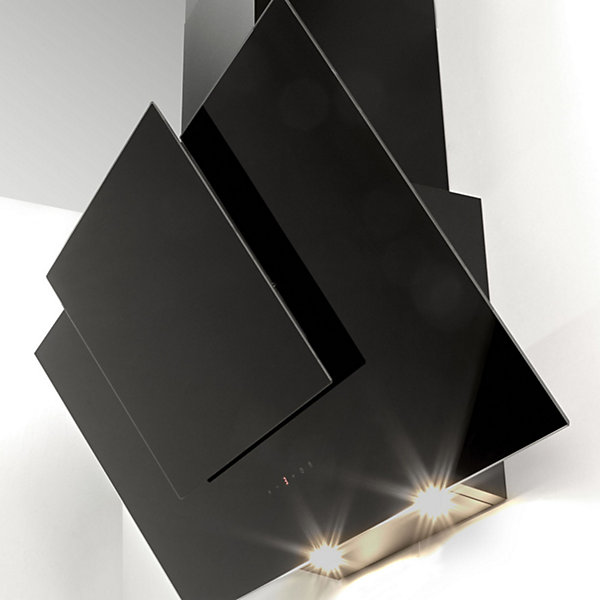 Hotte cuisine murale Silverline OLI noire 60 cm