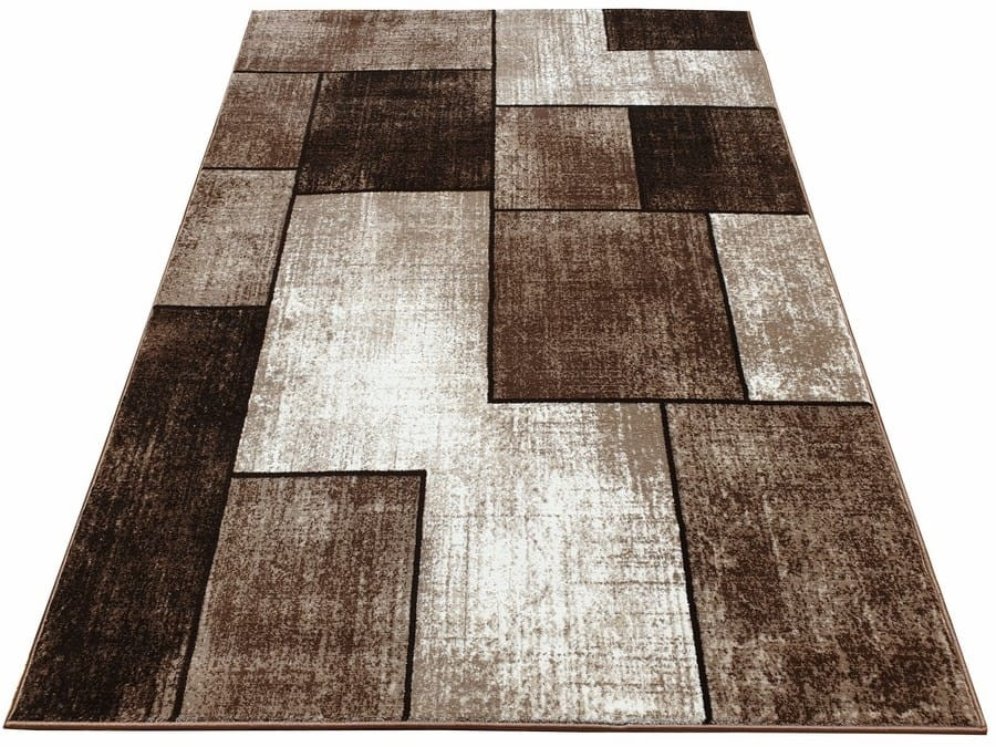 Dywan 160x220 Lisbona 294 brąz modny do salonu pokoju solidny praktyczny