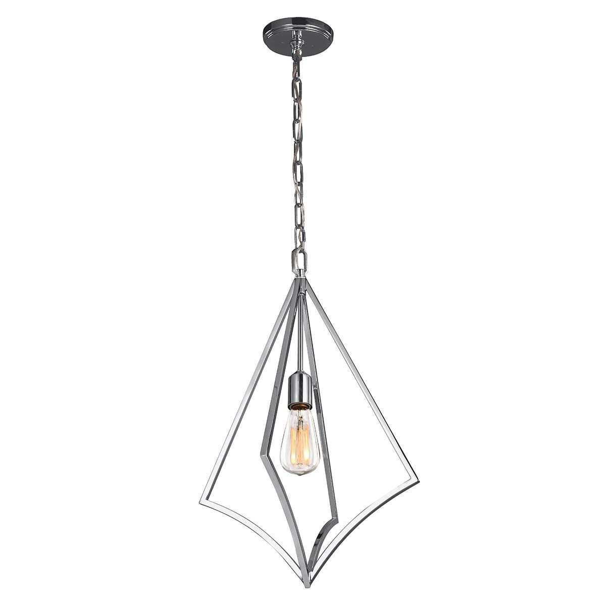 Lampa wisząca polerowany chrom Nico 1xE27x60W wym: 226,4x35,3x35,3 cm Feiss