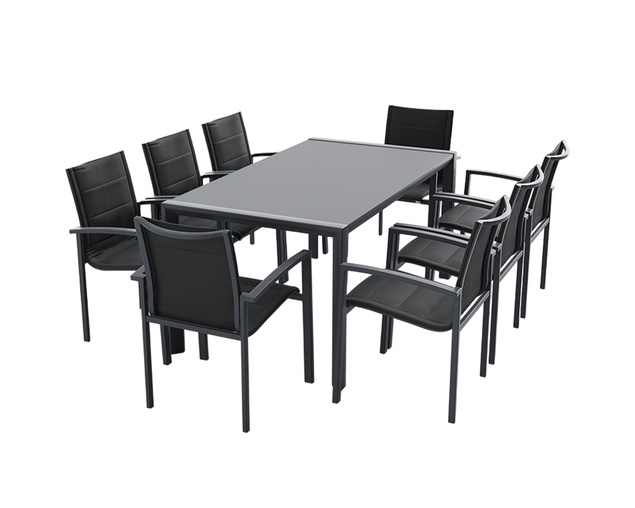 Boston-Eden 9 Piece Slatted Dining Setting