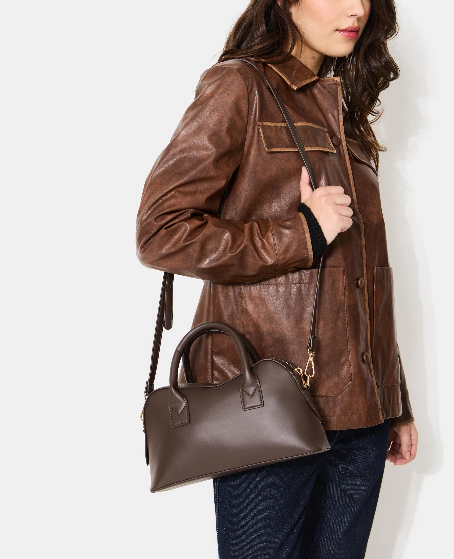 Sac boxy avec poignées et bandoulière