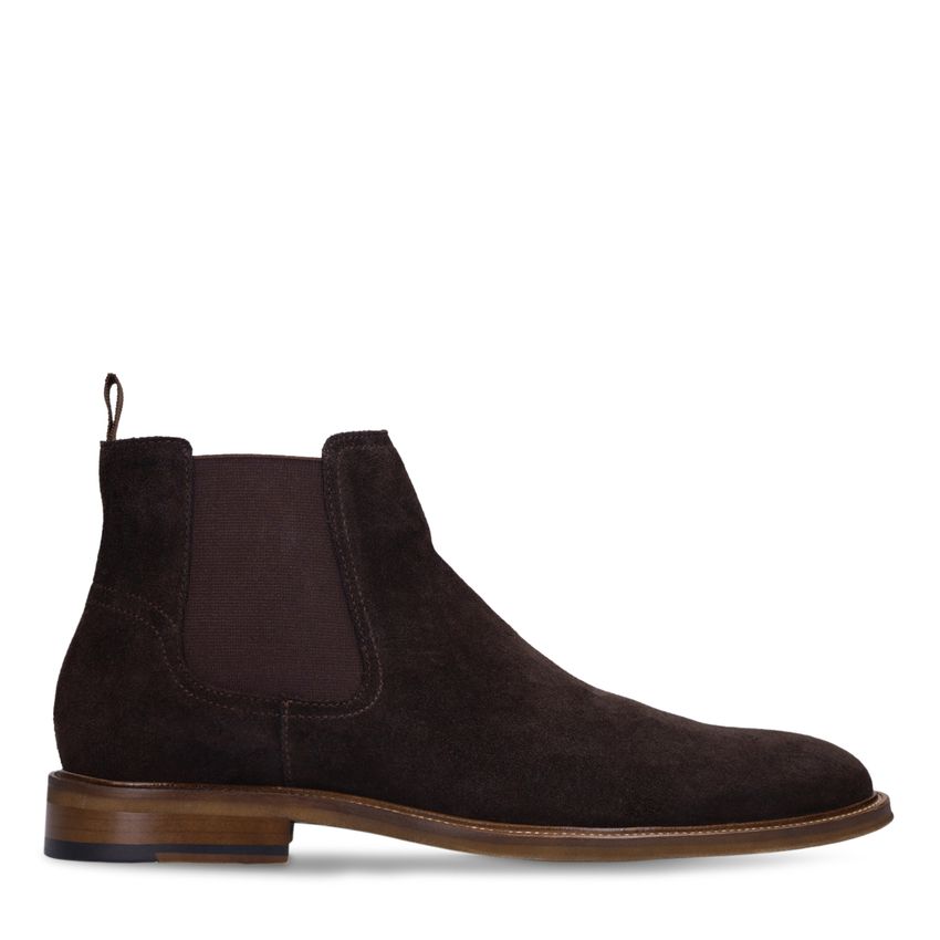 Manfield Bruine suède chelsea boots