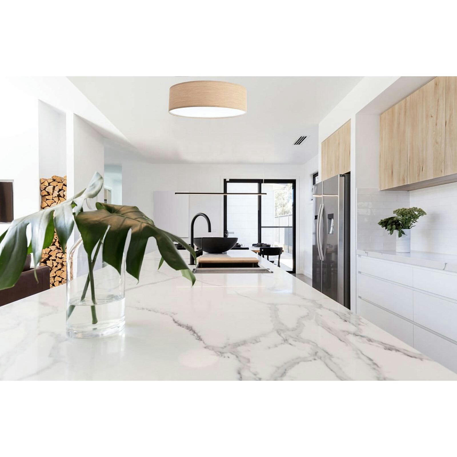 NATURAL - Plafonnier Tissu Bois clair