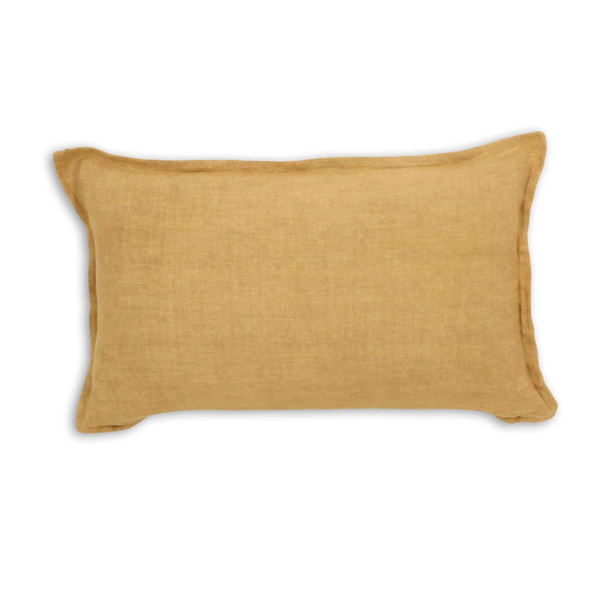 NYL - Coussin en lin jaune 30x50cm