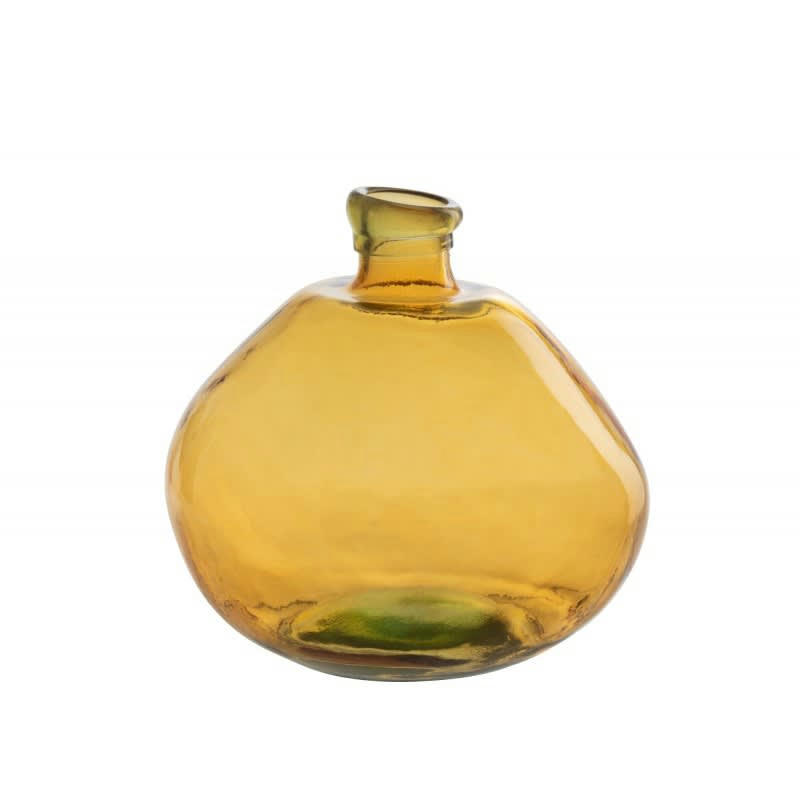 - Vase irrégulier en verre ocre 35x35x31 cm