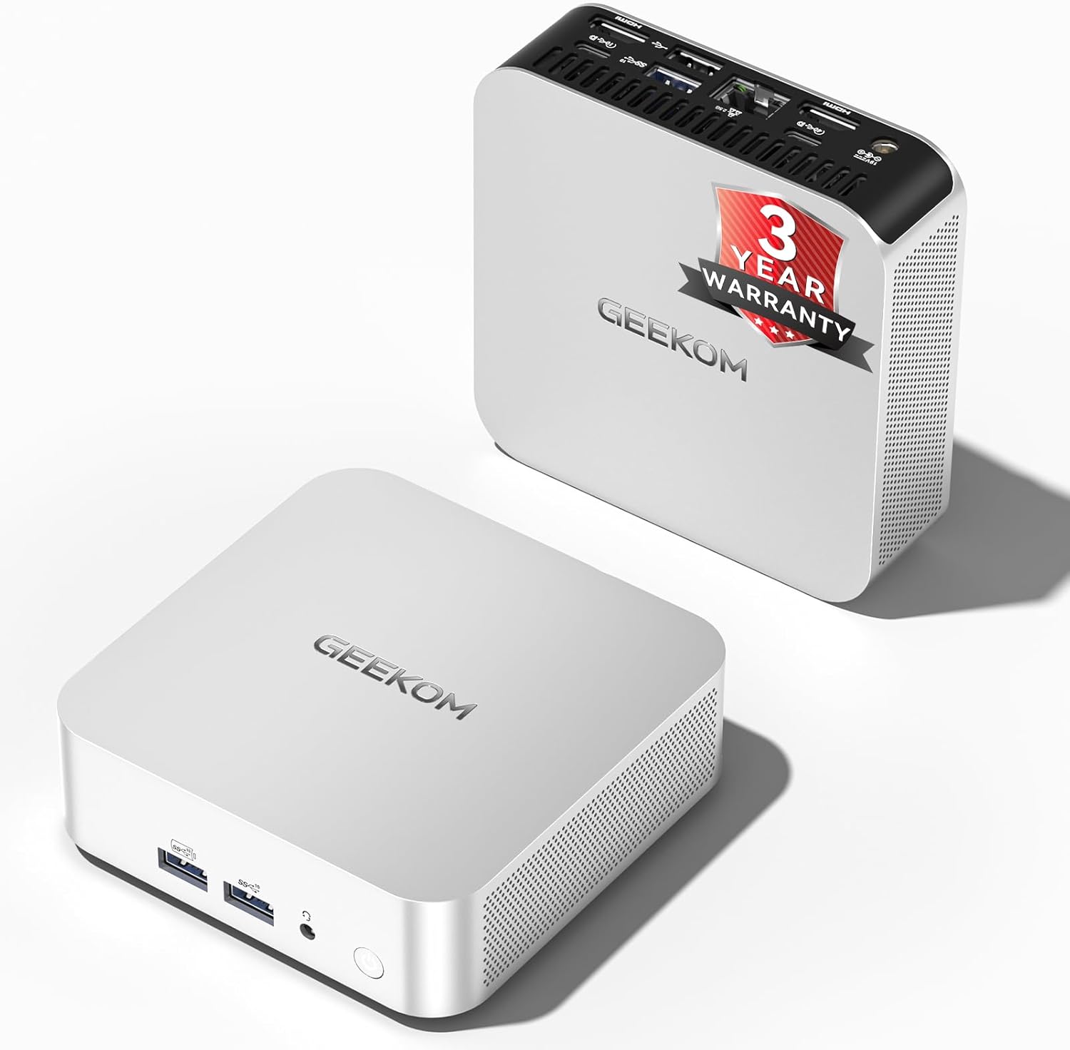 GEEKOM A5 Pro Mini PC (2026) with AMD Ryzen 5 7430U  16GB DDR4 RAM(Upgradable to 96GB  Not LPDDR)  1TB NVMe SSD  Windows 11 Pro Desktop Computer Support 4 Displays/8K/Wi-Fi 6/6xUSB  3-Year Coverage