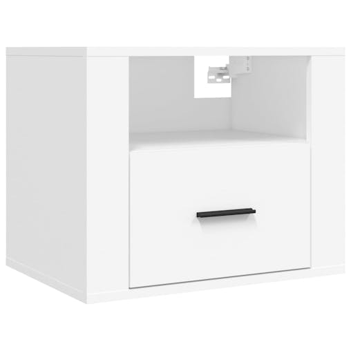 NNEVL Wall-mounted Bedside Cabinets 2 pcs White 50x36x40 cm